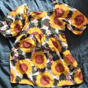 Gymboree Girl's Sunflower Print Vibrant Dress Sz 5T